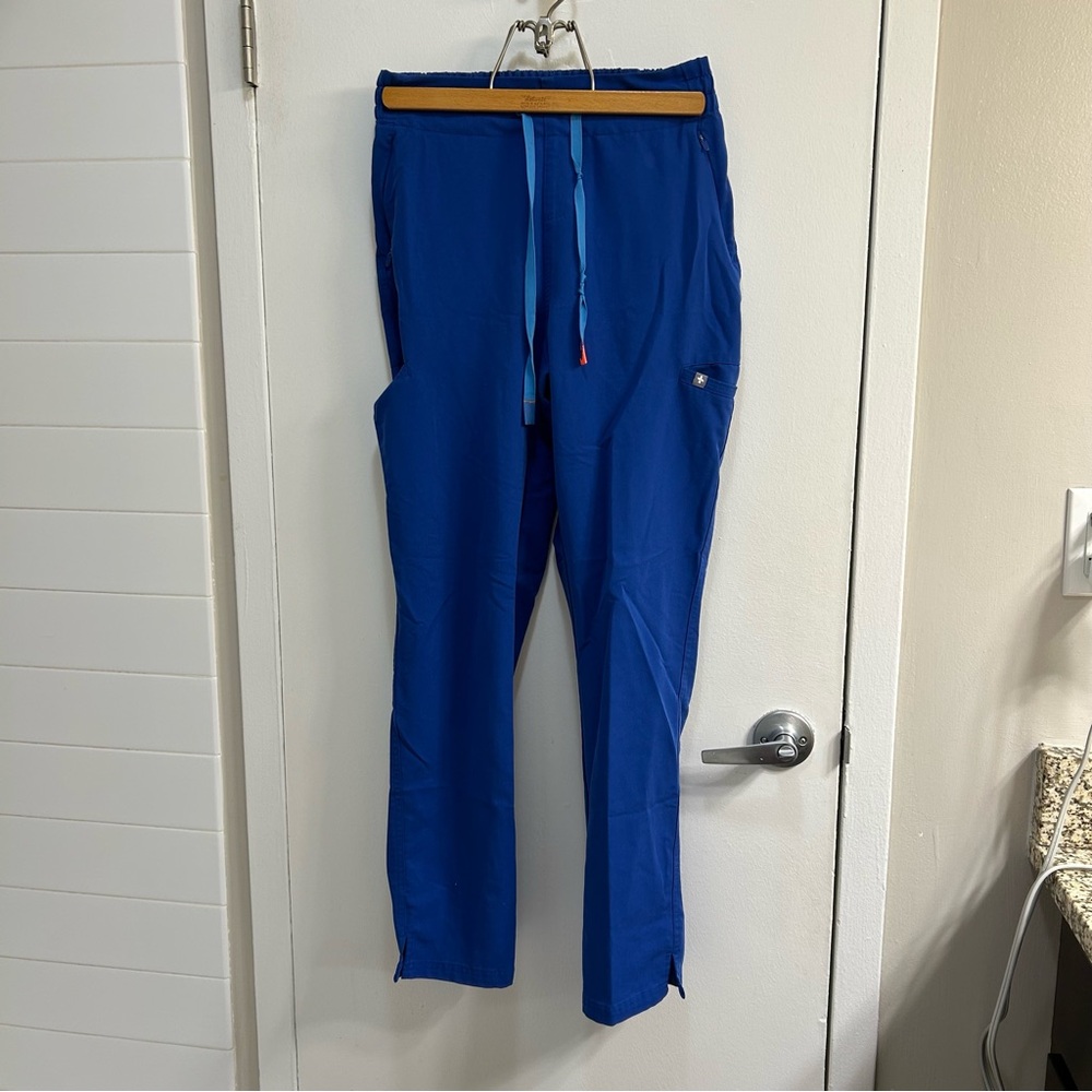 Figs Straight Leg Royal Blue Scrub Pants Small